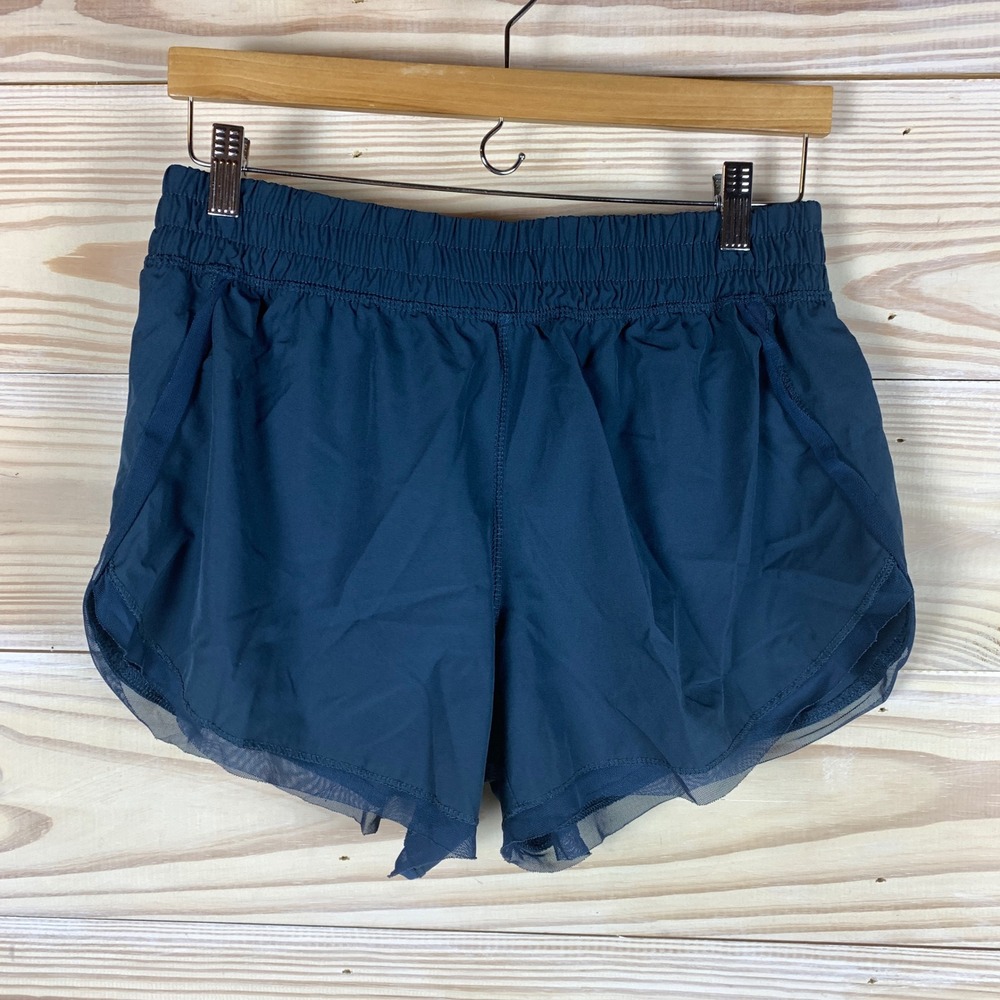 Apana Athletic Shorts Women Large Teal Blue Running Yoga Feminine‎